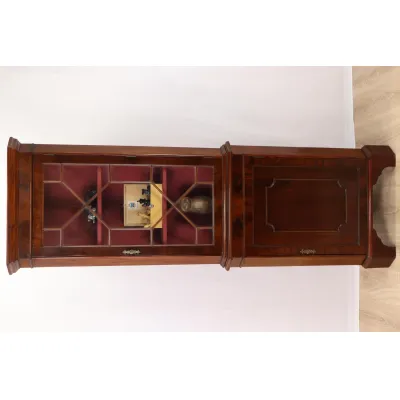 Schöner Eckschrank mit verglaster Schranktür, Regency Stil
