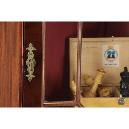 Schöner Eckschrank mit verglaster Schranktür, Regency Stil