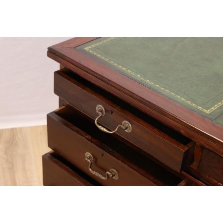 Großer Partners Desk / Pedestal Desk für 2 Personen aus Eiche