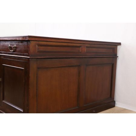 Großer Partners Desk / Pedestal Desk für 2 Personen aus Eiche