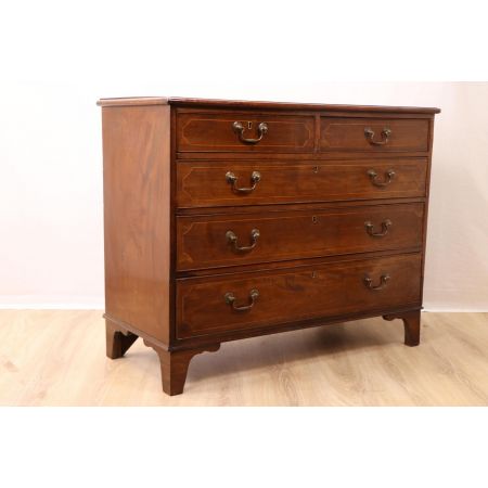 Schicke klassische Kommode mit 5 Schubladen  Edwardian  1890