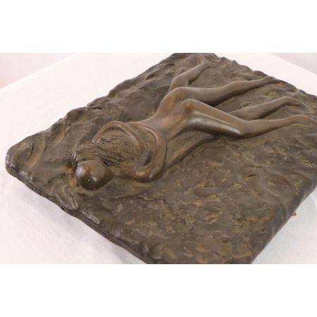 Relief aus Bronze mit Liebespaar Motiv