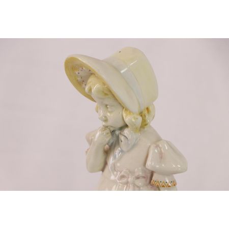 Vintage Keramik Skulptur "nachdenkliches Mädchen"