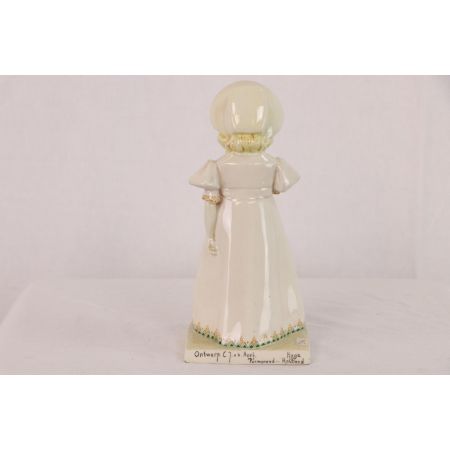 Vintage Keramik Skulptur "nachdenkliches Mädchen"