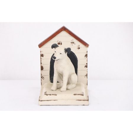 Schöne Vintage Buchstützen mit Hundemotiv-