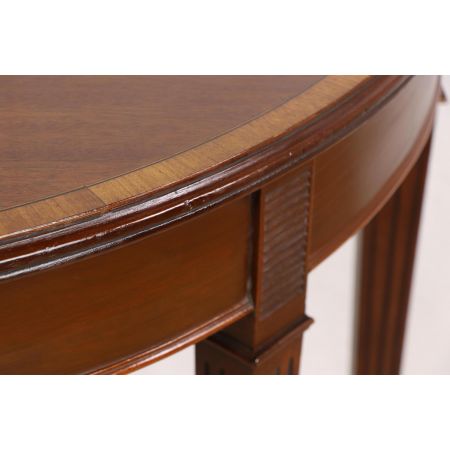 Hübscher Demi Lune Konsolentisch mit Schnitzereien