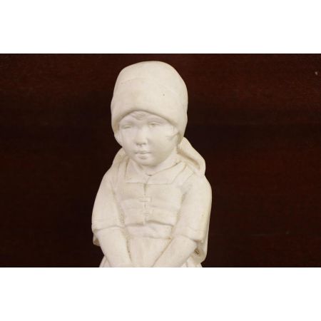 Keramik Figur Skulptur Mädchen mit Schüssel antik