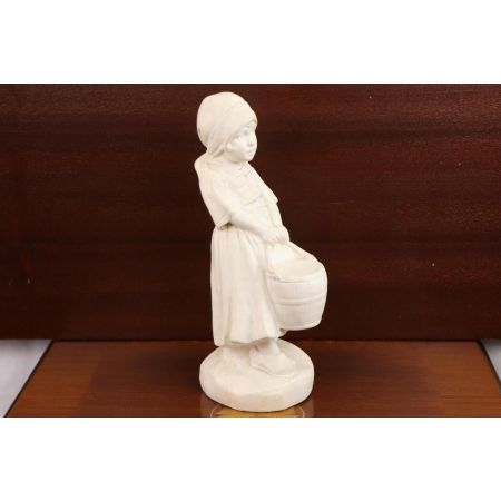 Keramik Figur Skulptur Mädchen mit Schüssel antik