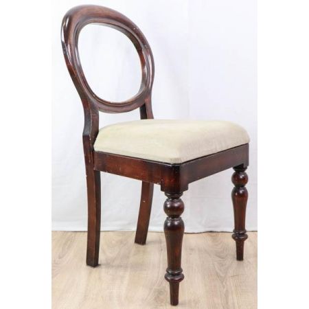 6er Satz edler englischer Esszimmerstühle aus Mahagoni Massivholz