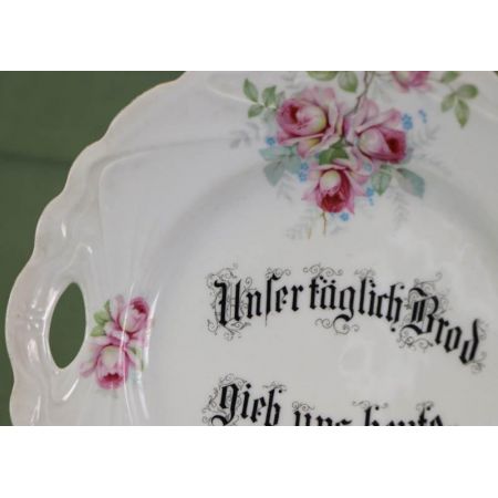 Einzelner Porzellan Dessertteller mit Blumenmotiv