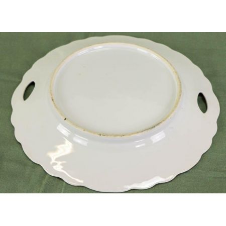 Einzelner Porzellan Dessertteller mit Blumenmotiv