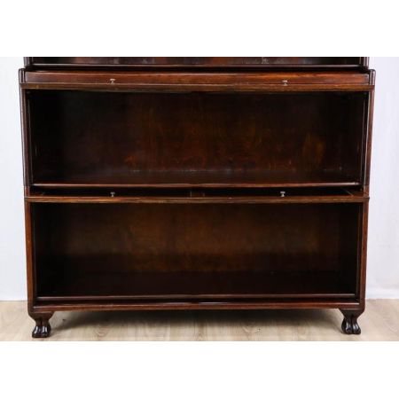 Antikes Globe Wernicke Bookcase aus Eiche mit Bleiverglasung