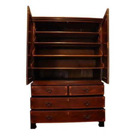 Außergewöhnlicher antiker Wohnzimmerschrank aus Mahagoni, ca. 1900