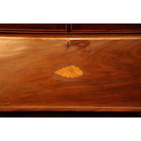 Klassischer antiker Aufsatzsekretär / Bureau Bookcase aus Mahagoni, ca. 1900