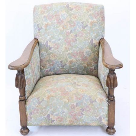 2 antike englische Sessel / Arm Chairs aus Eiche Massivholz