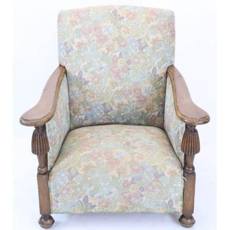 2 antike englische Sessel / Arm Chairs aus Eiche Massivholz