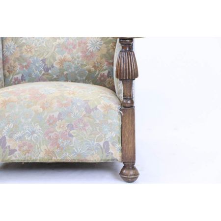 2 antike englische Sessel / Arm Chairs aus Eiche Massivholz