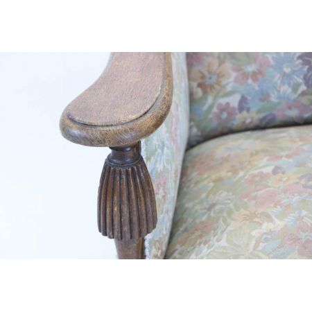 2 antike englische Sessel / Arm Chairs aus Eiche Massivholz