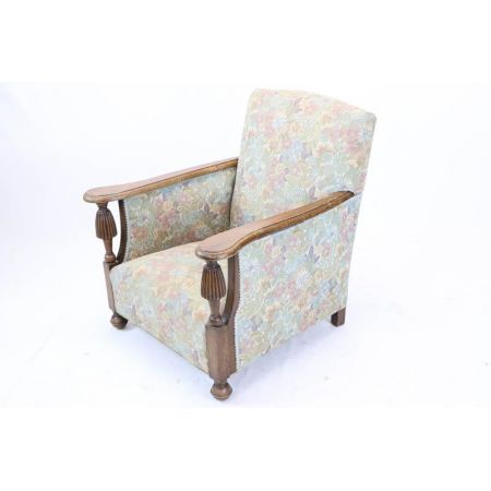 2 antike englische Sessel / Arm Chairs aus Eiche Massivholz