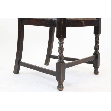 Original antiker Landhaus Stuhl, Eiche, ca. 1920