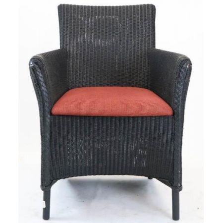 Außergewöhnlicher Lloyd Loom Armchair, schwarz
