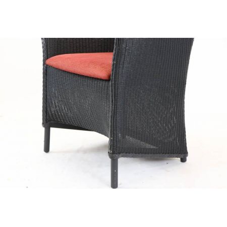 Außergewöhnlicher Lloyd Loom Armchair, schwarz