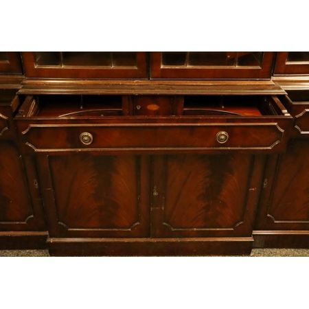 Mahagoni Breakfront Bücherschrank Antik Stil mit eingebautem Sekretär