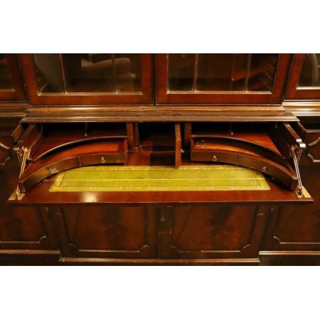 Mahagoni Breakfront Bücherschrank Antik Stil mit eingebautem Sekretär