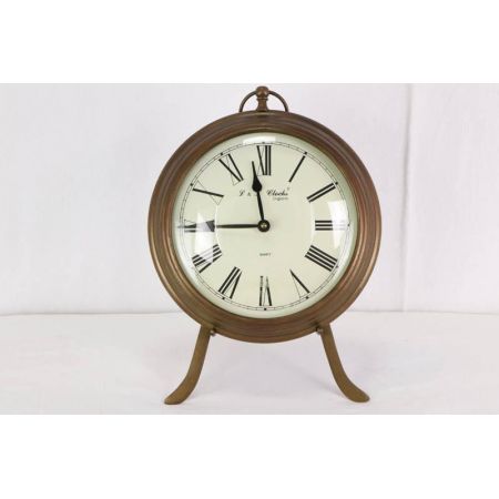 Stilvolle englische Tischuhr, Messing, Vintage