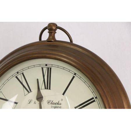 Stilvolle englische Tischuhr, Messing, Vintage