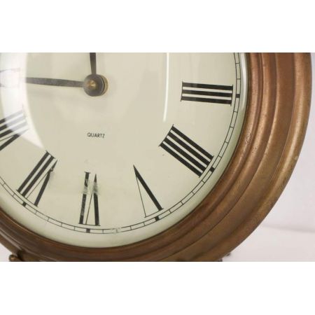 Stilvolle englische Tischuhr, Messing, Vintage