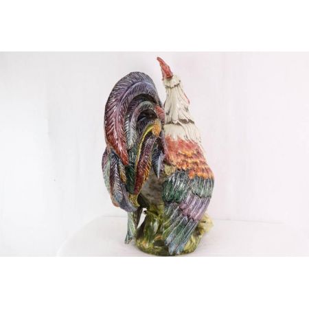 Außergewöhnliche Figur aus Porzellan, Hahn Motiv