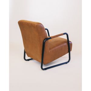 Industrial Style Sessel Mario, cognac - sofort lieferbar