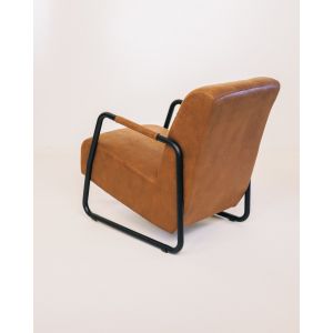 Industrial Style Sessel Mario, cognac - sofort lieferbar