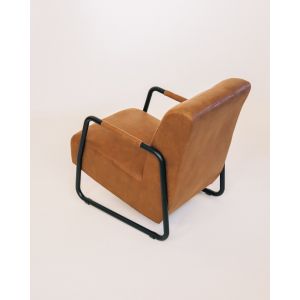 Industrial Style Sessel Mario, cognac - sofort lieferbar