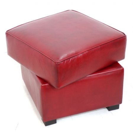 Hocker Art Deco mit Staufach in Rouge Sofort Lieferbar