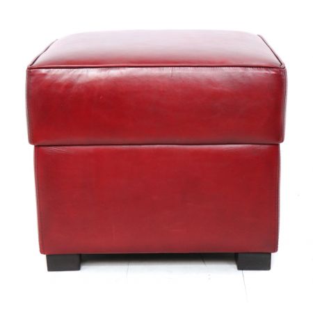 Hocker Art Deco mit Staufach in Rouge Sofort Lieferbar