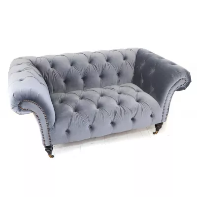 Chesterfield Sofa Samt Zweisitzer Sofort Lieferbar