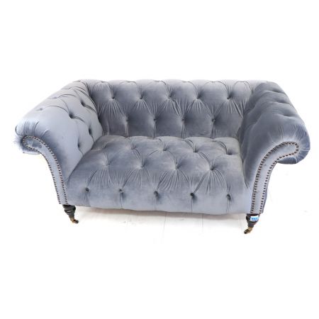 Chesterfield Sofa Samt Zweisitzer Sofort Lieferbar