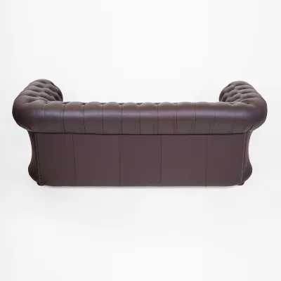 Chesterfield Sofa "William", 3-Sitzer, in Birch Mocha - sofort lieferbar