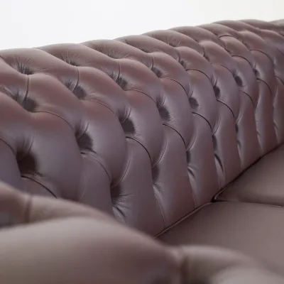 Chesterfield Sofa "William", 3-Sitzer, in Birch Mocha - sofort lieferbar