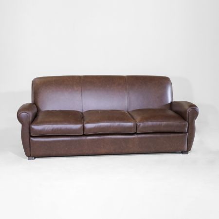 "Orlando" Clubsofa 3-Sitzer in Velho 10 (Rindsleder)