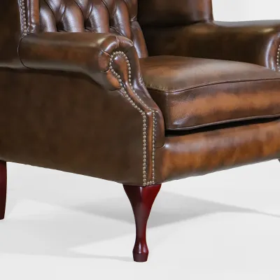 Chesterfield Big Queen Anne Chair