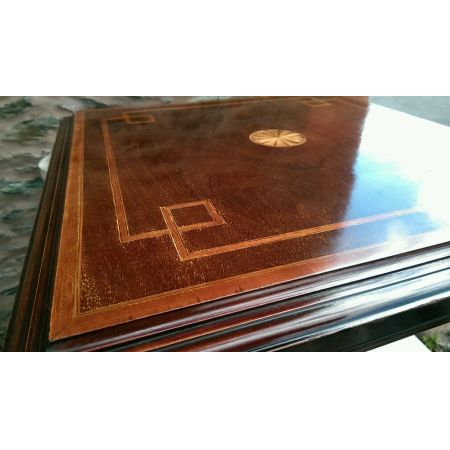 Antikes Revolwing Bücherregal Edwardian Inlaid Bookcase