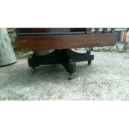 Antikes Revolwing Bücherregal Edwardian Inlaid Bookcase