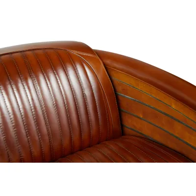 Clubsofa Leder Braun