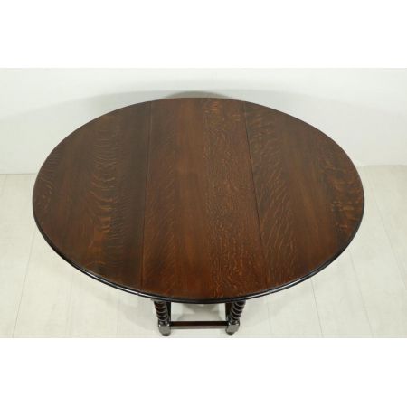 Antiker Landhaus Esstisch, Gateleg Table, Eiche, ca. 1890