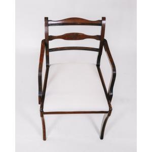 Eleganter Armchair aus Mahagoni im regency-stil