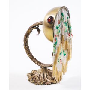 ausgefallende Wandlampe mit Perlen