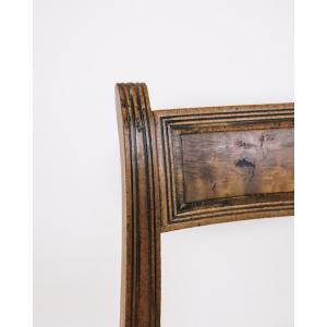 Set aus 4 Stühlen im regency stil mit rope back